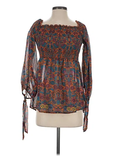 Pre-owned Hayden 3/4 Sleeve Blouse In Teal