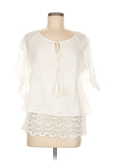 Pre-owned Hayden 3/4 Sleeve Blouse In White