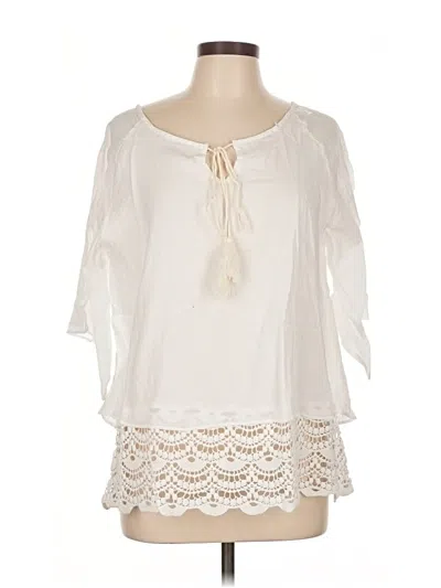 Pre-owned Hayden 3/4 Sleeve Blouse In White