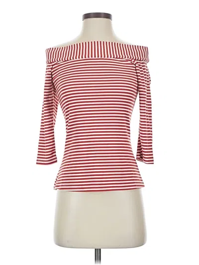 Pre-owned Hayden 3/4 Sleeve Top Red Boatneck Tops