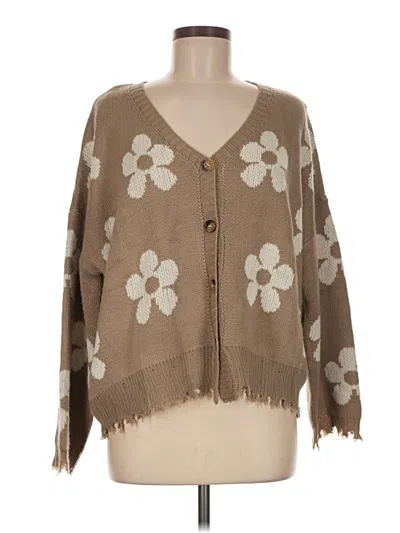 Pre-owned Hayden Cardigan Sweater In Brown