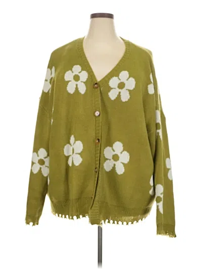 Pre-owned Hayden Cardigan Sweater In Green