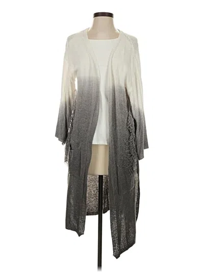 Pre-owned Hayden Cardigan Sweater In Silver