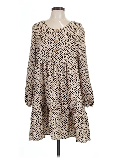 Pre-owned Hayden Casual Dress In Tan