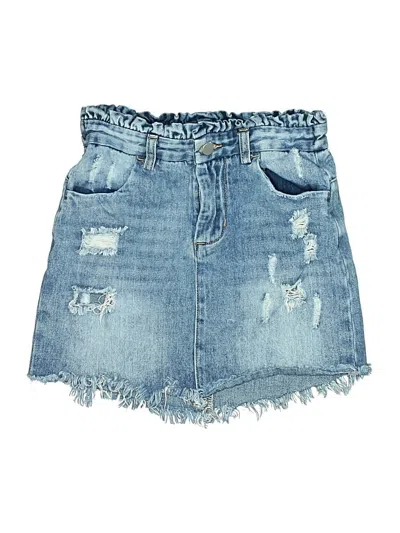 Pre-owned Hayden Girls Kids' Denim Skirt In Blue