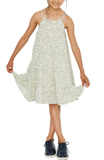 Hayden Girls Kids' Ditsy Floral Print Swing Dress In Sage