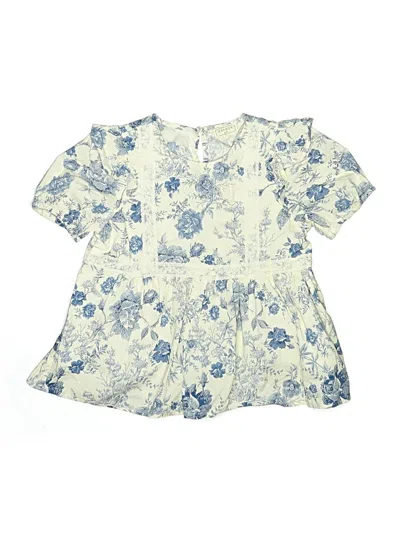 Pre-owned Hayden Girls Kids' Short Sleeve Blouse In Blue