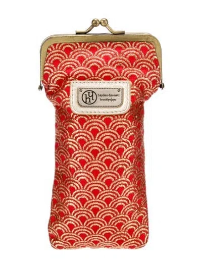 Pre-owned Hayden Harnett Canvas Minaudière In Red