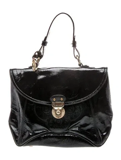 Pre-owned Hayden Harnett Patent Leather Top Handle Bag In Black