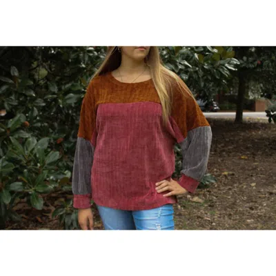 Hayden La Colorblock Sweater In Pink In Multi