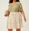 Hayden La Crinkle Textured Elastic Waist Tiered Skirt - Plus In Ivory