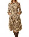 Hayden La Ellie Midi Dress In Taupe In Multi