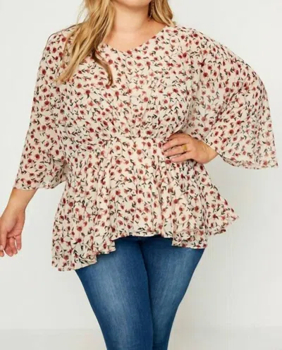 Hayden La Floral Peplum Blouse In Multi