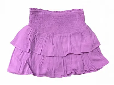 Hayden La Kids' Girl's Smocked Ruffle Tiered Skirt In Lavender In Purple