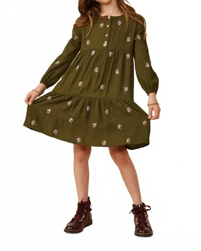 Hayden La Kids' Girls Embroidered Dress In Green