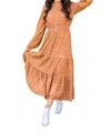 Hayden La Great Things Long Sleeve Polka Dot Dress In Orange/black In Multi