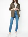 Hayden La Lightweight Hooded Cargo Jacket In Army