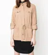 Hayden La Lightweight Hooded Cargo Jacket In Beige