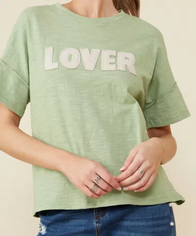 Hayden La Lover Basic Short Sleeve Tee In Sage In Green