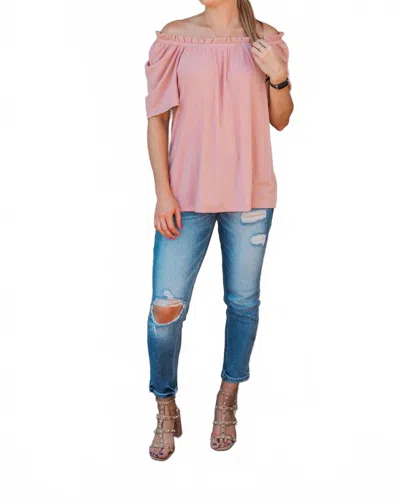 Hayden La Off-the-shoulder Pull On Top In Pink