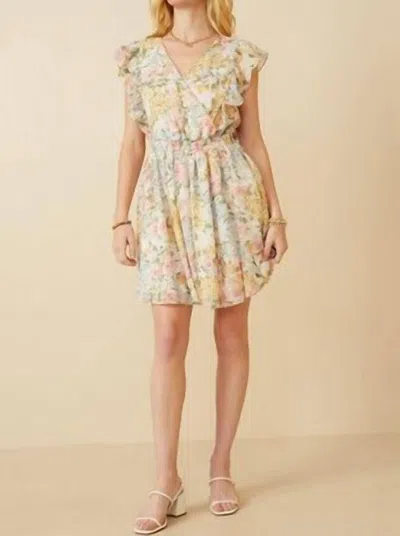 Hayden La Pia Floral Ruffle Mini Dress - Plus In Multi