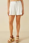 Hayden La Pleated Linen Shorts In Off White In White