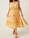 Hayden La Plus Size Dress In Mustard In Multi
