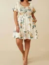 HAYDEN LA POCKET FULL OF POSIES FLORAL DRESS IN CREAM