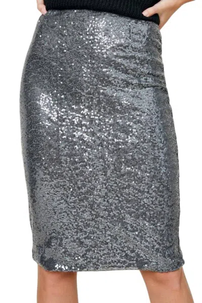 Hayden La Shine With You Sequin Skirt In Grey In Gray