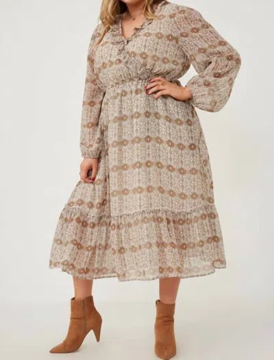 Hayden La Surreal Years Maxi Dress In Multi In Beige
