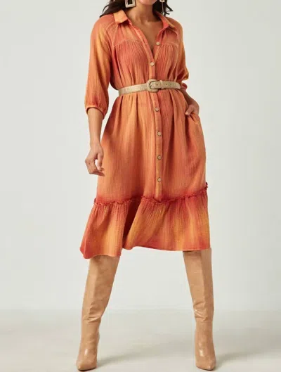 Hayden La Vintage Overdye Dress In Orange