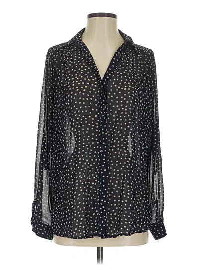 Pre-owned Hayden Long Sleeve Blouse In Black