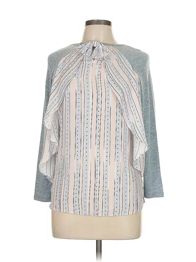 Pre-owned Hayden Long Sleeve Blouse In Blue