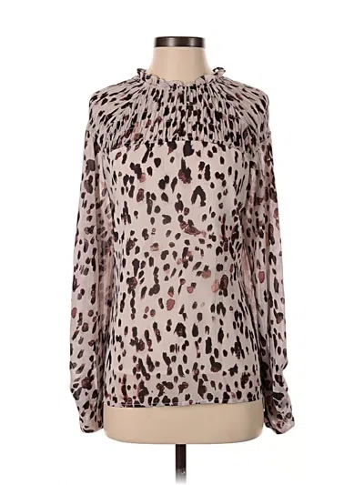 Pre-owned Hayden Long Sleeve Blouse In Brown