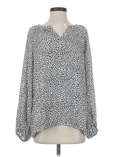 Pre-owned Hayden Long Sleeve Blouse In Gray