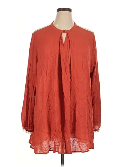 Pre-owned Hayden Long Sleeve Blouse In Red