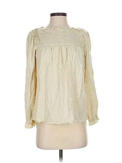 Pre-owned Hayden Long Sleeve Blouse In White