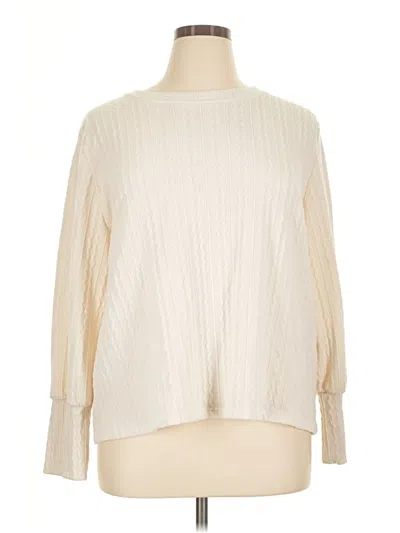 Pre-owned Hayden Pullover Sweater In White
