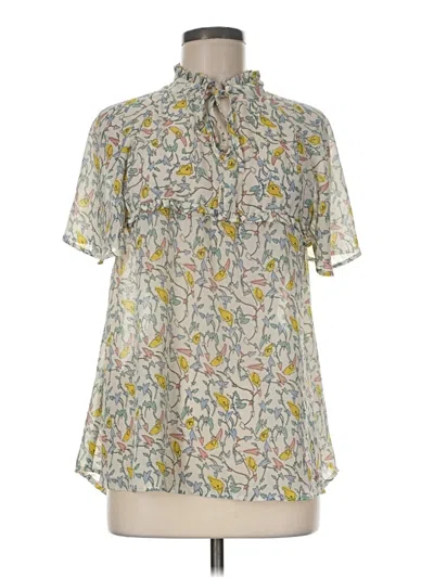 Pre-owned Hayden Short Sleeve Blouse In Gray