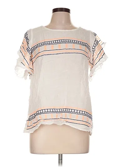 Pre-owned Hayden Short Sleeve Blouse In Ivory