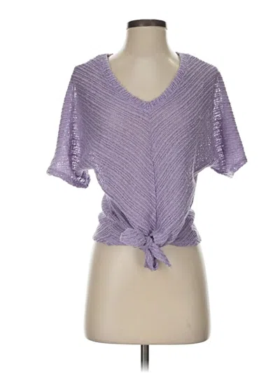 Pre-owned Hayden Short Sleeve Blouse In Purple