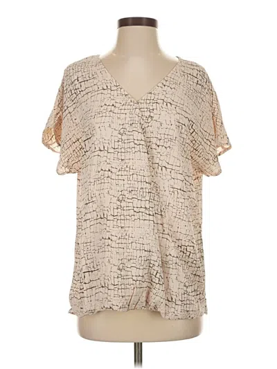 Hayden Short Sleeve Blouse In Tan