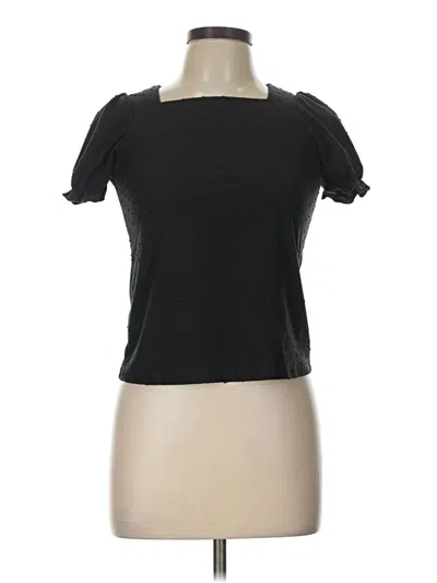Pre-owned Hayden Short Sleeve Top Black Scoop Neck Tops