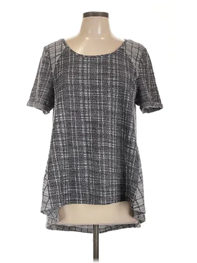 Pre-owned Hayden Short Sleeve Top Gray Square Neckline Tops