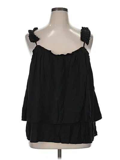 Pre-owned Hayden Sleeveless Blouse In Black