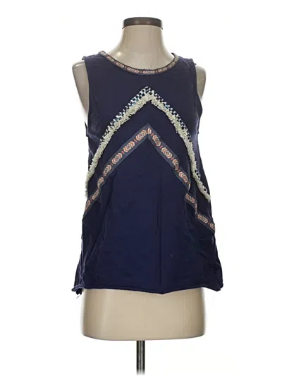 Pre-owned Hayden Sleeveless Blouse In Blue