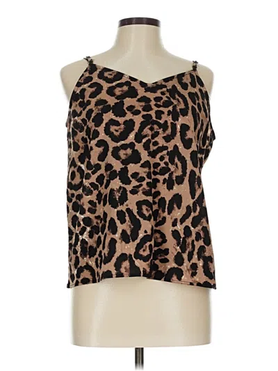 Pre-owned Hayden Sleeveless Blouse In Brown