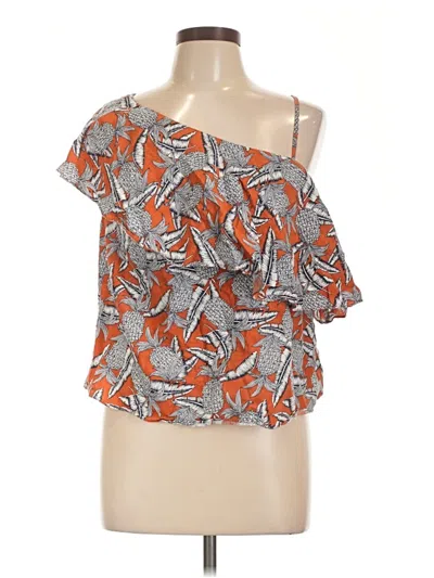 Pre-owned Hayden Sleeveless Blouse In Orange