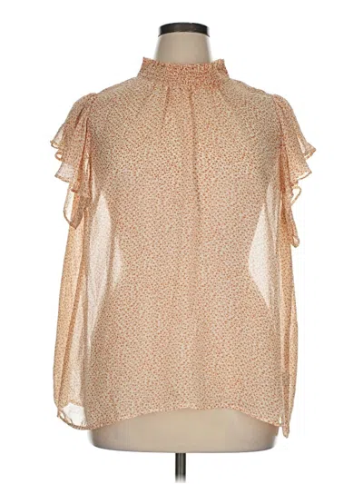 Pre-owned Hayden Sleeveless Blouse In Tan