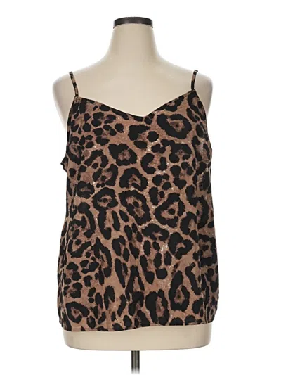 Pre-owned Hayden Sleeveless Top Brown Sweetheart Neckline Tops